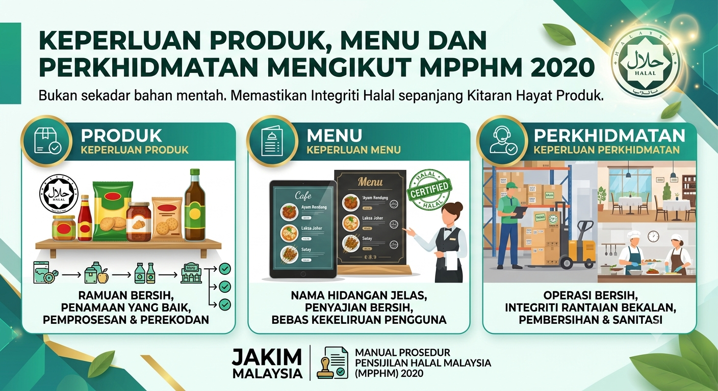 Keperluan Produk Halal Malaysia, Menu, dan Perkhidmatan Mengikut MPPHM 2020